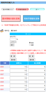 時系列情報入力画面